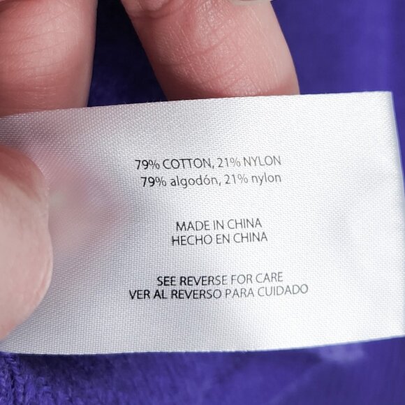 Eddie Bauer Sweater Womens Extra Large Purple Half Zip Knit Mock Neck Pullover - Picture 8 of 10